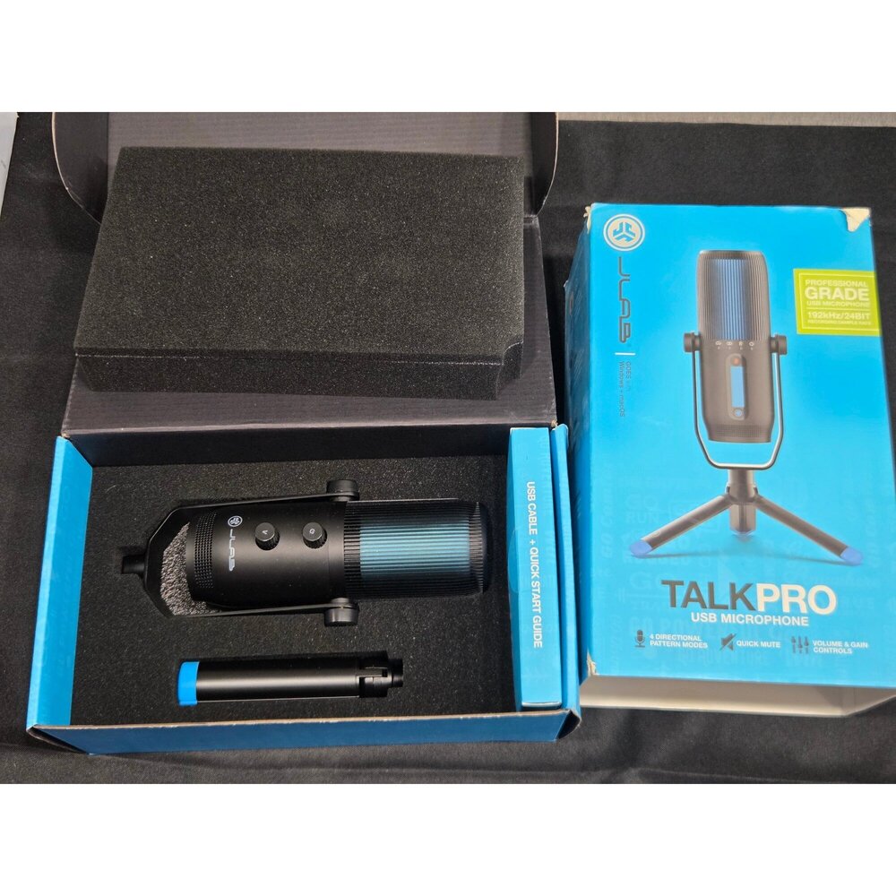 JLab Talk Pro USB Microphone 192kHz/24Bit 4 Pattern Modes Open Box - Picture 2 of 2